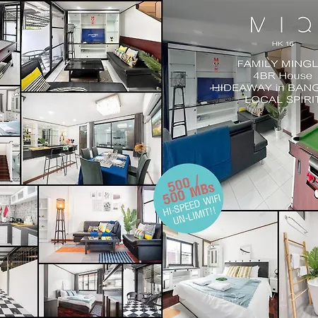 Miq Hk16 - 3Br Huai Khwang Mrt With Pool Table Near Jodd Fair Bangkok Exterior photo